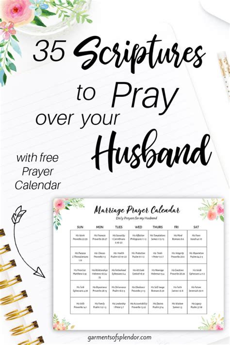 35 Scriptures To Pray Over Your Husband With Free Prayer Calendar