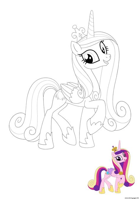 Coloring Page Princess Cadence Princess Cadence Horse Coloring Pages