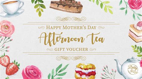 Mothers Day Afternoon Tea Voucher Printable T Instant Download