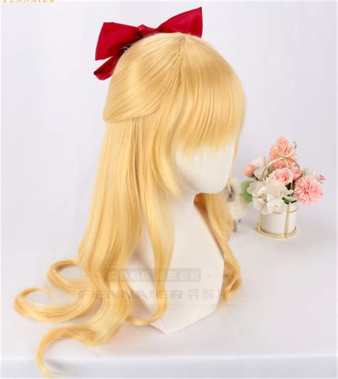 Sailor Moon Minako Aino Blonde Loose Wave Hair Sailor Venus Cosplay Wig Gift Ebay