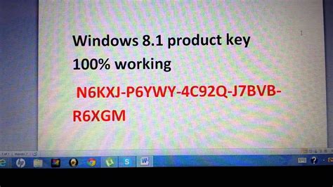 Windows 81 Product Key 100 Working Youtube