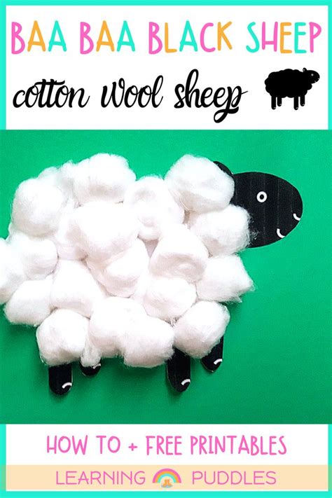 How To Make A Cotton Wool Sheep Craft Nursery Rhymes Activities