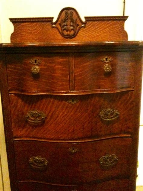 Antique ornate dresser w brass handles and locking drawers antique ...