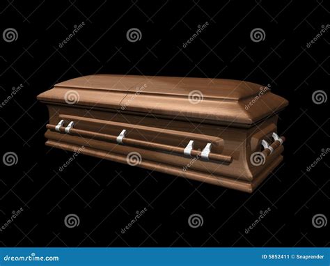 Casket Side View On Black Stock Illustration Illustration Of Coffin