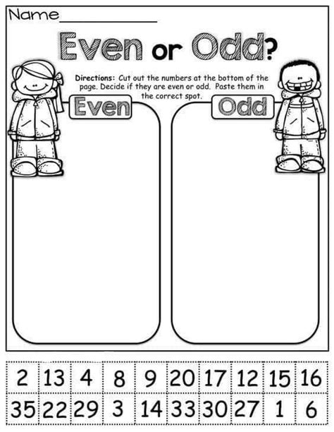 Even And Odd Numbers Worksheets Grade 2