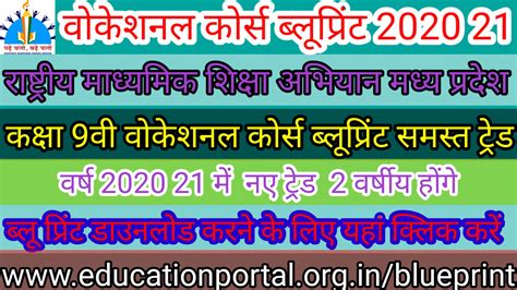 Vocational Course Blueprint Class 9th कक्षा 9वी वोकेशनल कोर्स की ब्लूप्रिंट 2021 डाउनलोड करें