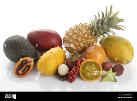 Still Life Of Tropical Fruit Stock Photo Alamy