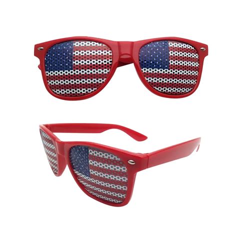 Glasses American Flag Usa Patriotic Design Plastic Shutter Glasses Shades Sunglasses Eyewear For