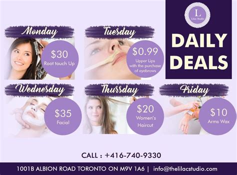 Amazing Daily Deals By Lilac Beauty Salon And Spa For Appointment And More Info Call 1 416 740