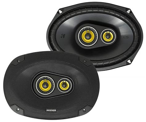 Kicker 46csc6934 Car Audio 6x9 3 Way Full Range Stereo Speakers Black