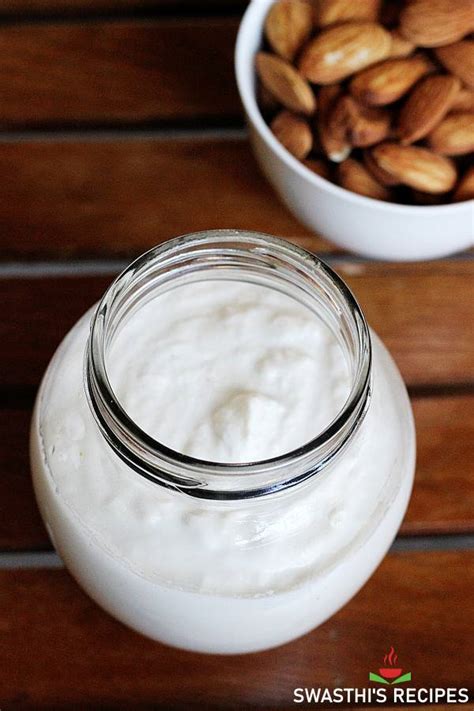Almond Yogurt Recipe How To Make Vegan Yogurt Swasthis Recipes