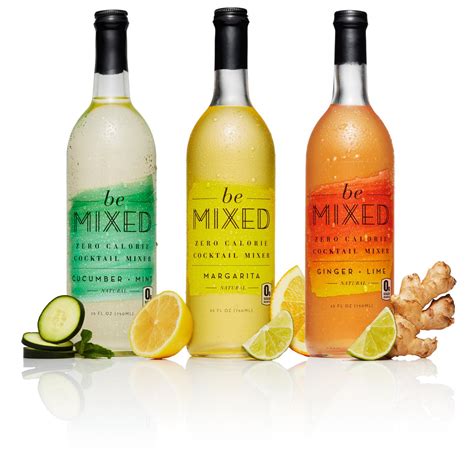 Zero Calorie Cocktail Mixers Variety Pack 3 Bottles 25oz Each By Be Mixed Musely