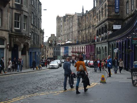 Edinburgh, Old Town, at the beginning of the Edinburgh Festival. We were there at the beginning 