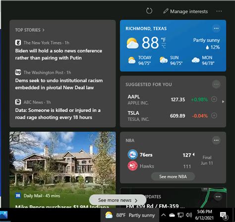 News And Interests On The Windows 10 Taskbar 4kcc