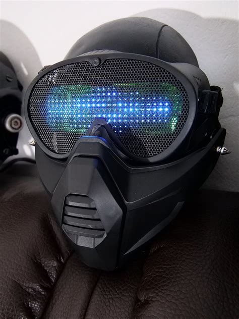 Led Mask Cyberpunk 2020 2077 Wrench Dj Paintball Etsy