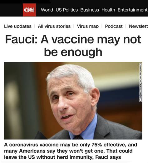 Taking his analysis of fauci even further, carlson added, fauci, in fact, has known from the on may 10, carlson asked in his opening monologue anthony fauci let the coronavirus pandemic happen. CNN | Fauci says Covid-19 vaccine might not get us the ...