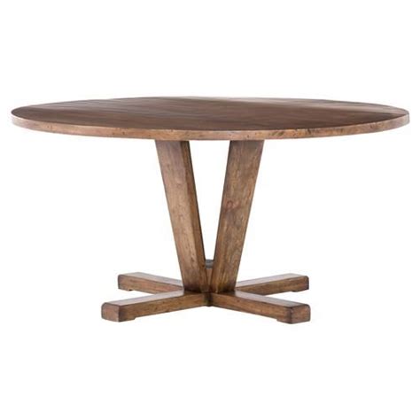 Camille Modern Classic Round Reclaimed Mango Wood Dining Table 60w