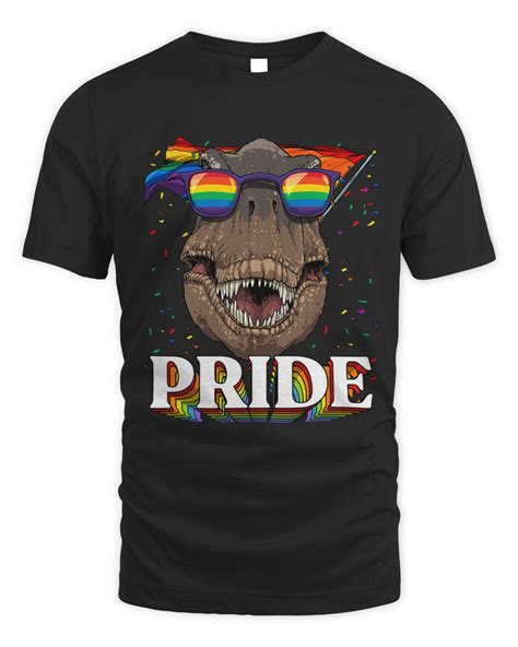 Pride T Rex Dinosaur LGBTQ Rainbow Flag Pride Month Dino SenPrints