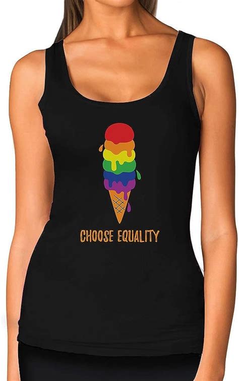 Lgbt Tank Equality Rainbow Gay Lesbian Ice Cream Pride Flag Women Tank Top Clothing