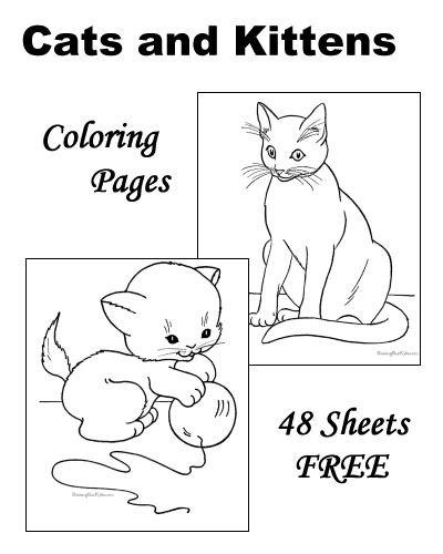 Kitten Coloring Pages Free And Printable