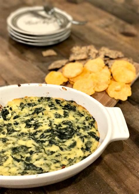 Simple Cheesy Baked Spinach Dip Pams Daily Dish