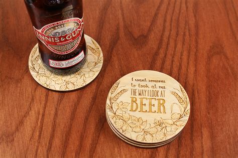 Beer Coasters Set Of 6 Mix And Match Masterpiece Laser