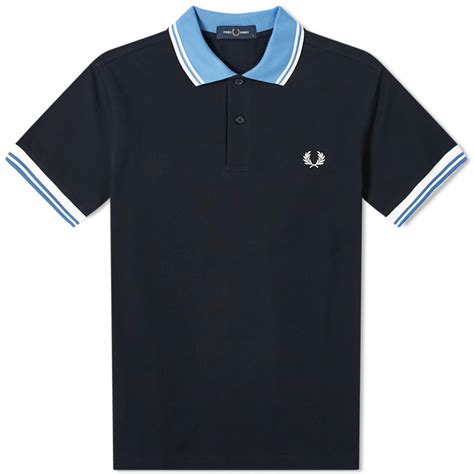 Fred Perry Contrast Rib Polo Navy End Jp