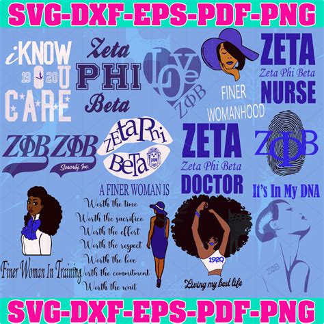 Zeta Phi Beta Zeta Phi Beta Svg Zeta Phi Beta Cricut Inspire Uplift