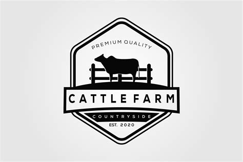 Farm Icon Cattle Farm Logo Vector Grafik Von Ikershandy · Creative Fabrica