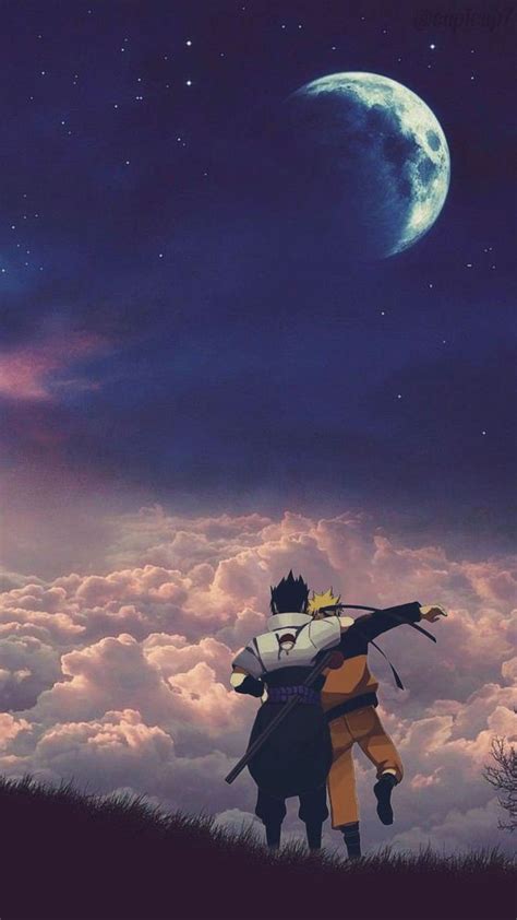 Naruto Nube Sasuke Cielo Paisaje Anime Fondo De Pantalla Del