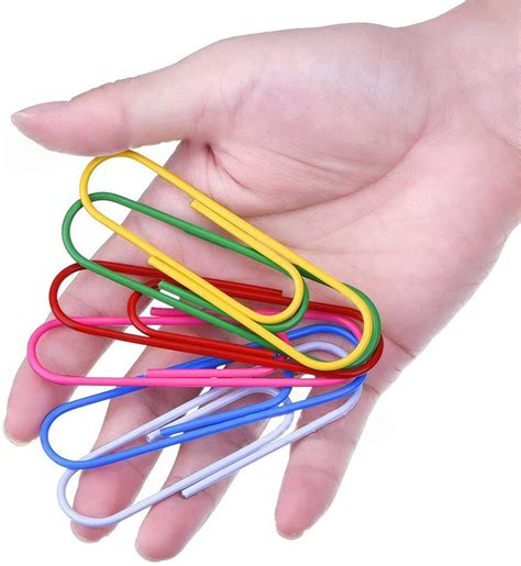 Paper Clips Pack Inches Mega Large Paper Clips Mm Extra Large Multicolored Jumbo