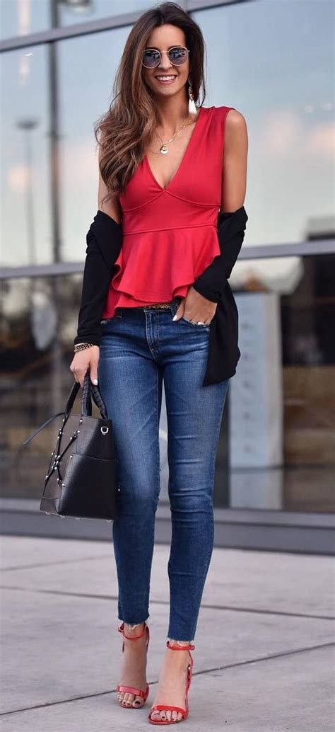 30 genius outfit ideas for spring 2018 skinny jeans heels fashion jeans with heels