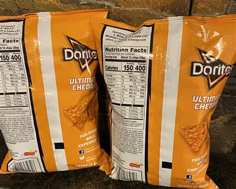 Doritos Ultimate Cheddar Flavored Tortilla Chips 275 Oz Bag 2x Limited