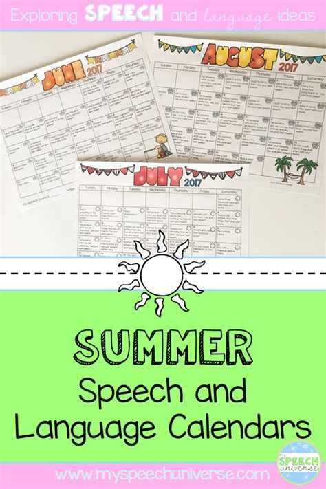 Cute And Easy Summer Homework For Articulation And Language These