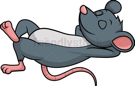 Mouse Sleeping Cartoon Clipart Vector Friendlystock