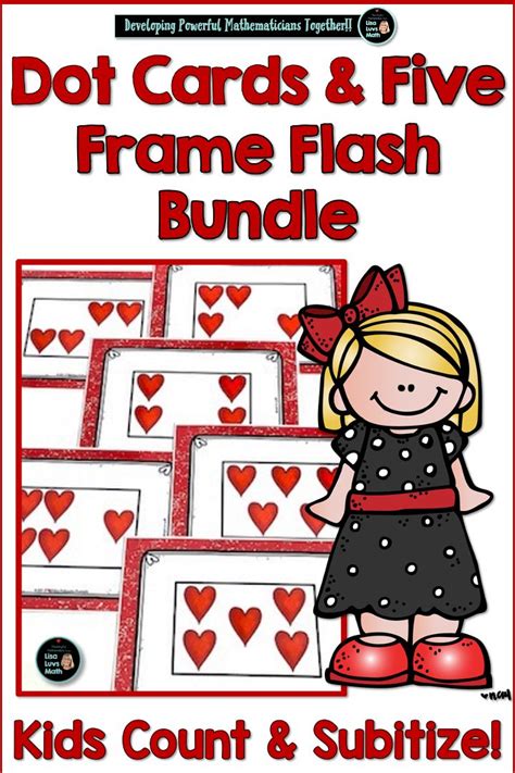 Number Sense Subitize Count Five Frame Flash Cards Bundle