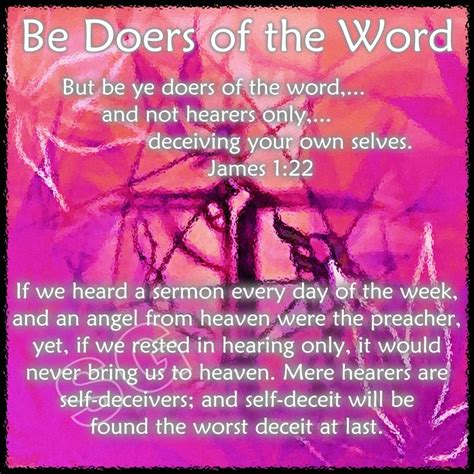 Be Doers Of The Word James 122 But Be Ye Doers Of The Word And