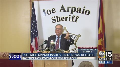 Sheriff Joe Sends Final Note As Head Of Maricopa County Youtube