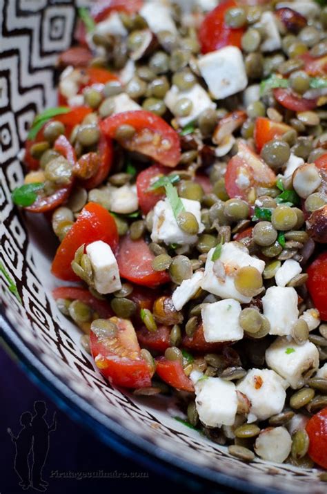 Piratage Culinaire Salade De Lentilles Vertes La Feta Aux Tomates