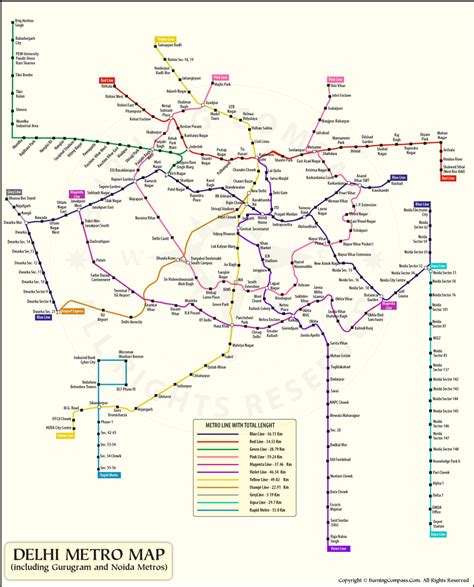 Delhi Metro Map Dmrc Map Delhi Metro Route Map New Delhi Metro Map