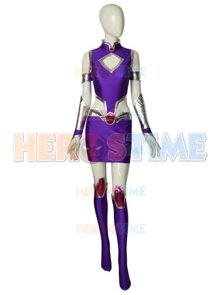 starfire spandex suit teen titans superhero cosplay costume zentai halloween party bodysuit for