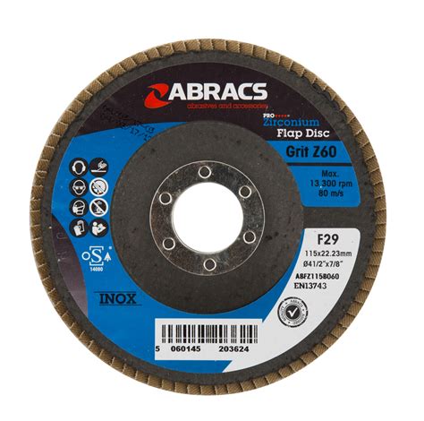 Abracs Pro Zirconium Flap Disc Always First 4 Fixings