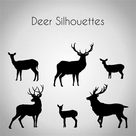 Deer Silhouettes Package 1234158 Vector Art At Vecteezy