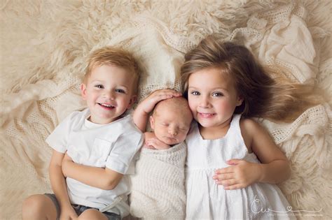 3 Under 4 Three Under Four Siblings Three Kids Newborn Photo