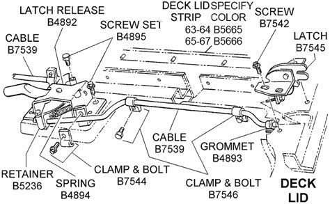 Deck Lid Diagram View Chicago Corvette Supply