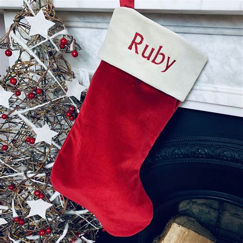 Personalised Velvet Christmas Stocking By Babyblooms