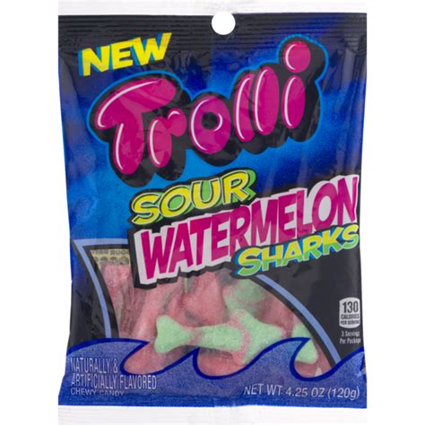 Trolli Sour Watermelon Sharks Gummi Candy 425 Oz Instacart