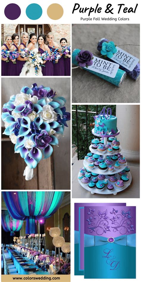 Colors Wedding 8 Perfect Purple Fall Wedding Color Palettes