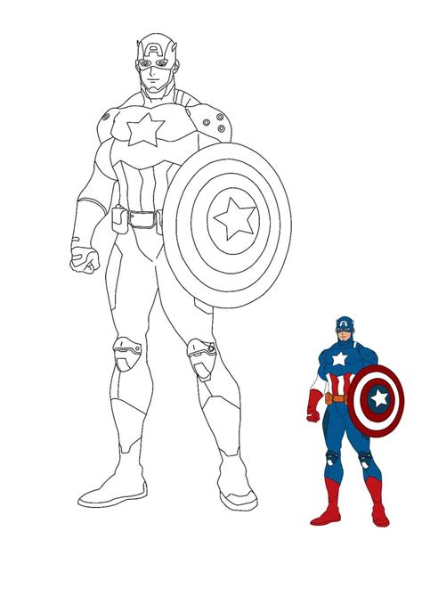 There are a few different versions of captain america drawings in these coloring pages. Captain America Civil War coloring pages | Captain america ...