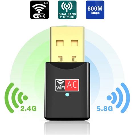 Maybe you would like to learn more about one of these? USB WiFi Adapter for Laptop PC AC 600Mbps Wireless Network Card Wi-Fi Dongle Dual Band 2.4G 5G ...